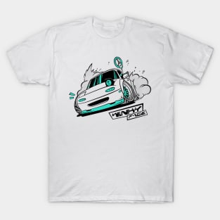 Winky Face Drifting Car T-Shirt